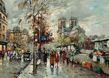 Cityscape Painting - AB notre dame les bouquinistes Paris